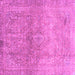 Square Oriental Purple Traditional Rug, abs2712pur