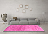 Machine Washable Oriental Pink Traditional Rug, wshabs2712pnk