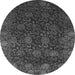 Round Abstract Gray Modern Rug, abs2713gry