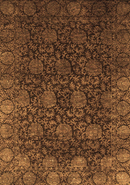 Abstract Brown Modern Rug, abs2713brn