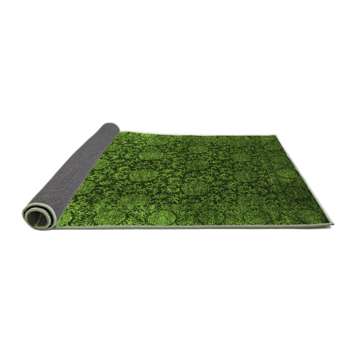 Sideview of Abstract Green Modern Rug, abs2713grn