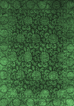 Abstract Emerald Green Modern Rug, abs2713emgrn