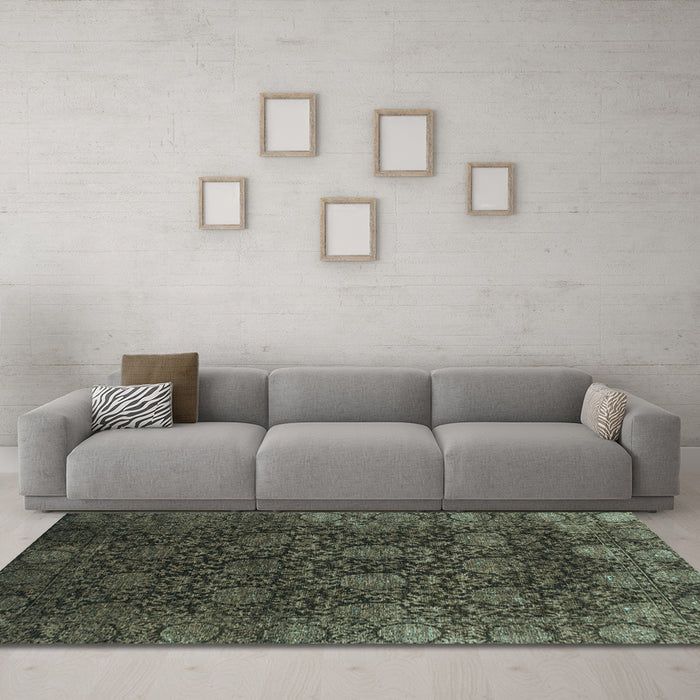 Machine Washable Abstract Light Blue Modern Rug in a Living Room, wshabs2713lblu