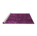 Sideview of Machine Washable Abstract Purple Modern Area Rugs, wshabs2713pur