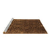 Sideview of Machine Washable Abstract Brown Modern Rug, wshabs2713brn