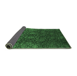 Sideview of Abstract Emerald Green Modern Rug, abs2713emgrn