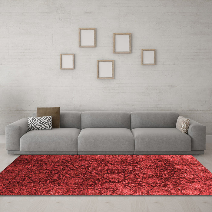 Modern Red Washable Rugs
