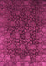 Machine Washable Abstract Pink Modern Rug, wshabs2713pnk