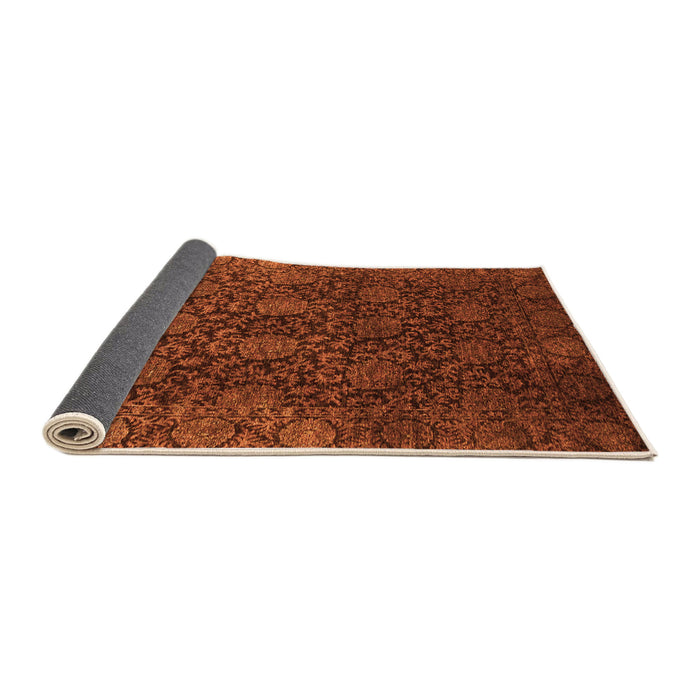 Sideview of Abstract Orange Modern Rug, abs2713org