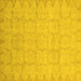 Square Oriental Yellow Traditional Rug, abs2714yw