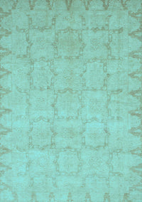 Oriental Light Blue Traditional Rug, abs2714lblu