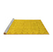 Sideview of Machine Washable Oriental Yellow Traditional Rug, wshabs2714yw