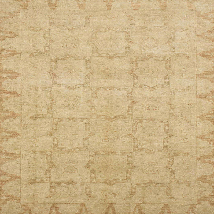 Square Abstract Gold Oriental Rug, abs2714