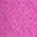 Square Oriental Pink Traditional Rug, abs2715pnk