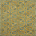 Square Abstract Copper Green Oriental Rug, abs2715