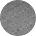 Round Oriental Gray Traditional Rug, abs2715gry