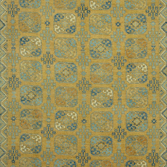 Machine Washable Abstract Brass Green Rug, wshabs2715