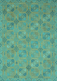 Oriental Light Blue Traditional Rug, abs2715lblu