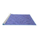 Sideview of Machine Washable Oriental Blue Traditional Rug, wshabs2715blu