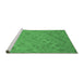 Sideview of Machine Washable Oriental Emerald Green Traditional Area Rugs, wshabs2715emgrn