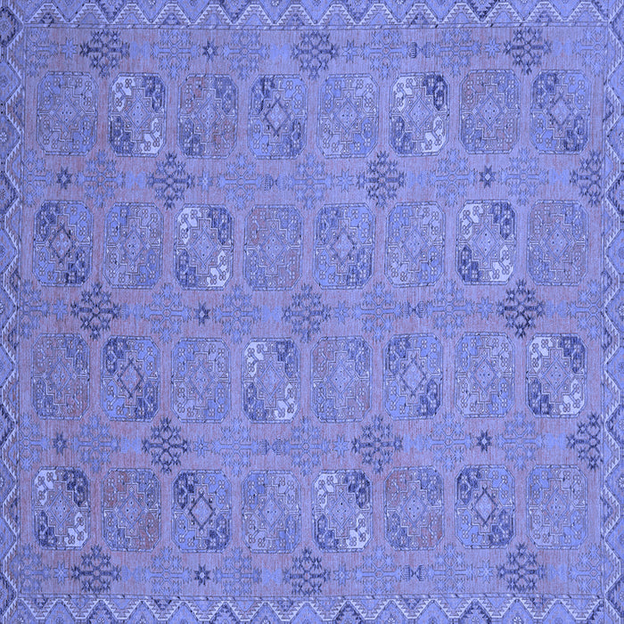 Square Machine Washable Oriental Blue Traditional Rug, wshabs2715blu