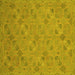 Square Oriental Yellow Traditional Rug, abs2715yw