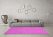 Machine Washable Abstract Pink Modern Rug in a Living Room, wshabs2716pnk