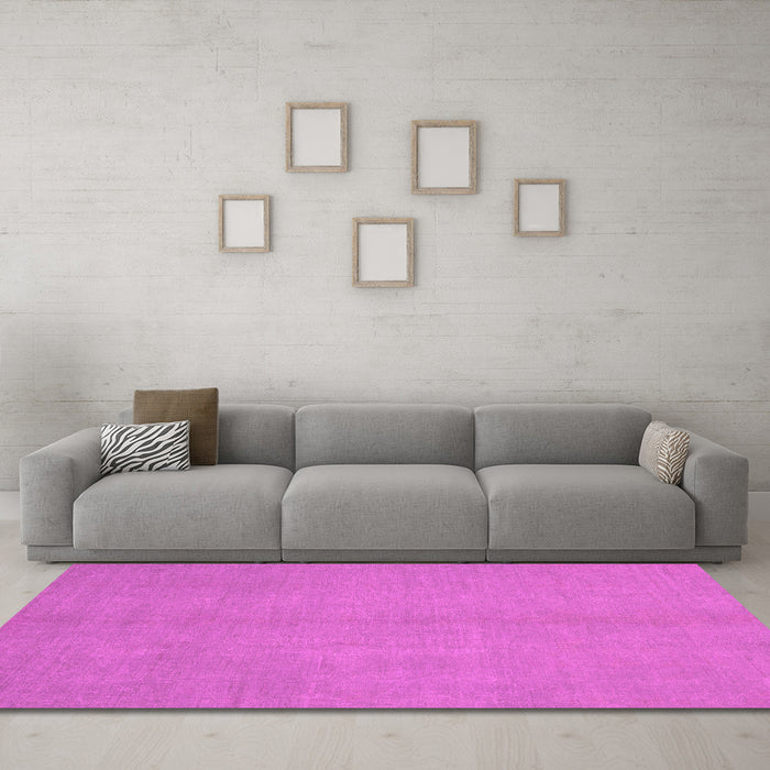 Machine Washable Abstract Pink Modern Rug in a Living Room, wshabs2716pnk