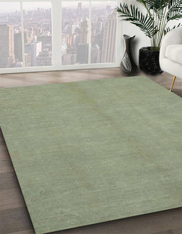 Abstract Khaki Green Modern Rug in Family Room, abs2716