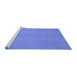 Sideview of Machine Washable Abstract Blue Modern Rug, wshabs2716blu