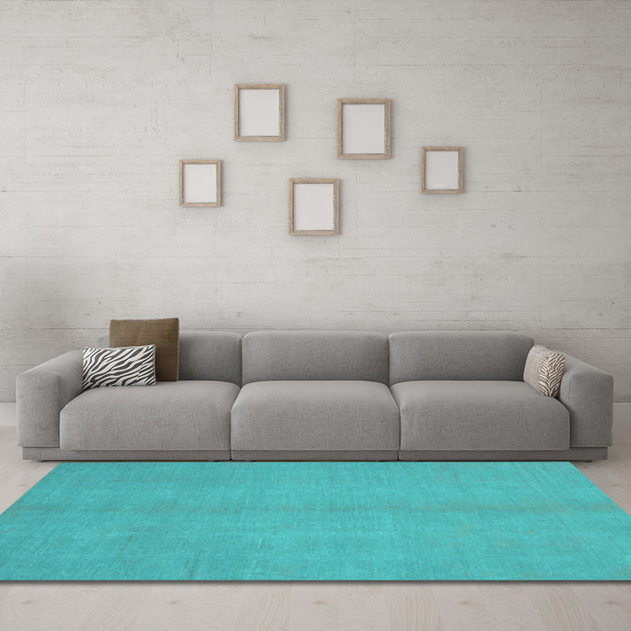 Machine Washable Abstract Light Blue Modern Rug in a Living Room, wshabs2716lblu