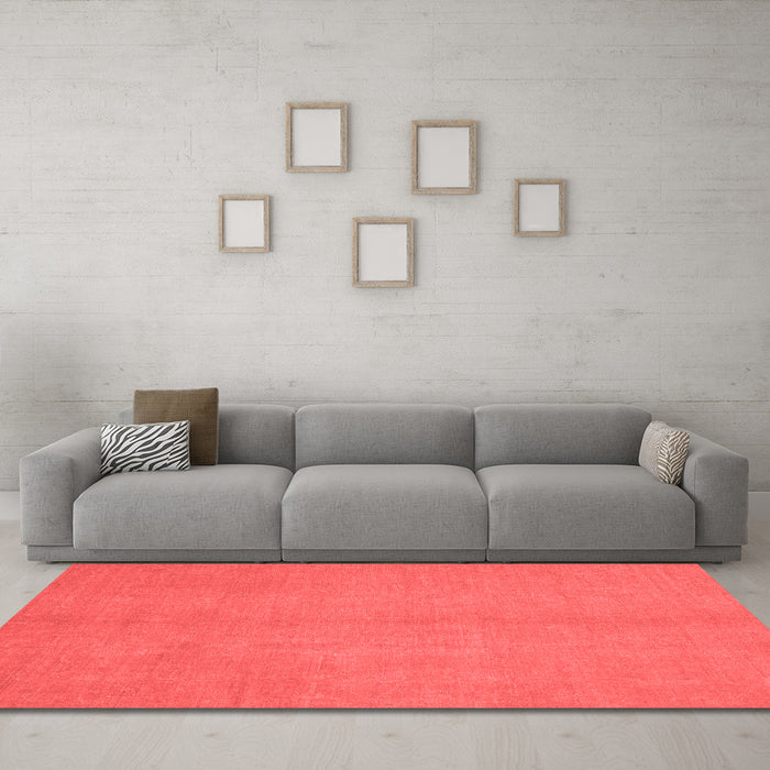 Modern Red Washable Rugs