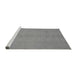 Sideview of Machine Washable Abstract Gray Modern Rug, wshabs2716gry