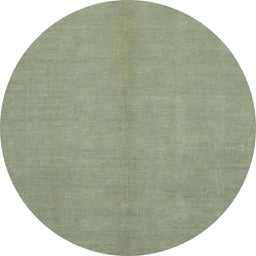 Round Abstract Khaki Green Modern Rug, abs2716