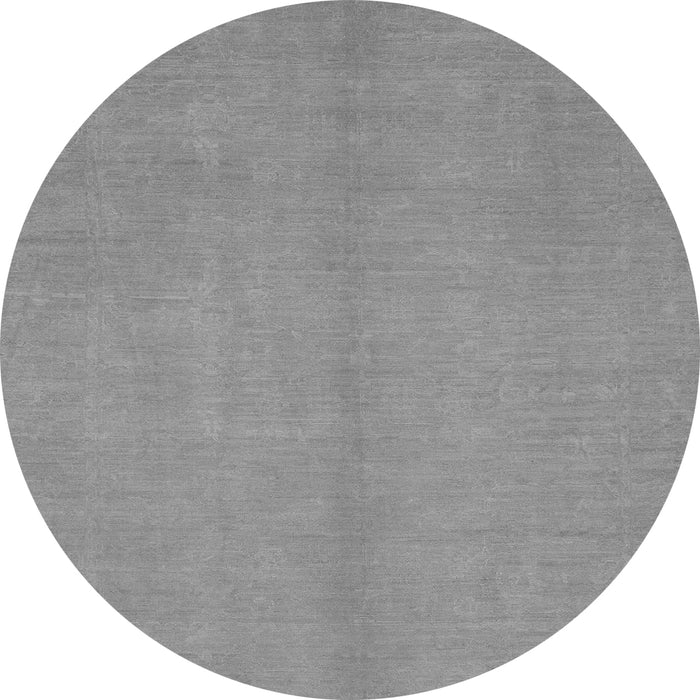 Round Machine Washable Abstract Gray Modern Rug, wshabs2716gry