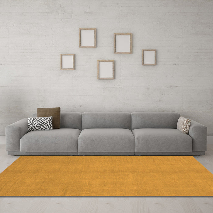 Machine Washable Abstract Orange Modern Area Rugs in a Living Room, wshabs2716org
