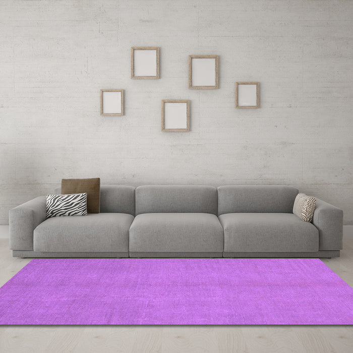 Machine Washable Abstract Purple Modern Area Rugs in a Living Room, wshabs2716pur