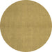 Round Abstract Brown Modern Rug, abs2716brn