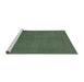 Sideview of Machine Washable Abstract Forest Green Rug, wshabs2717