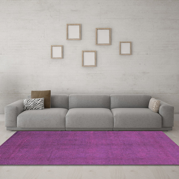 Machine Washable Abstract Pink Modern Rug in a Living Room, wshabs2717pnk