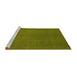 Sideview of Machine Washable Abstract Yellow Modern Rug, wshabs2717yw