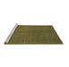 Sideview of Machine Washable Abstract Brown Modern Rug, wshabs2717brn