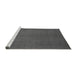 Sideview of Machine Washable Abstract Gray Modern Rug, wshabs2717gry