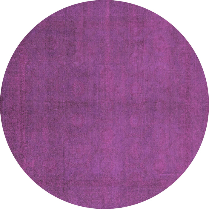 Round Machine Washable Abstract Pink Modern Rug, wshabs2717pnk