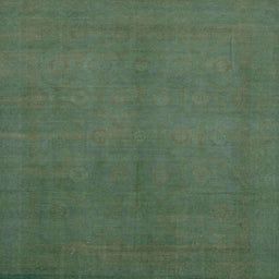 Square Abstract Forest Green Modern Rug, abs2717