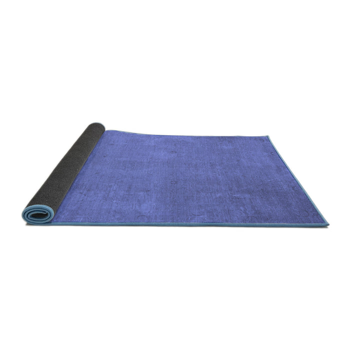 Sideview of Abstract Blue Modern Rug, abs2718blu