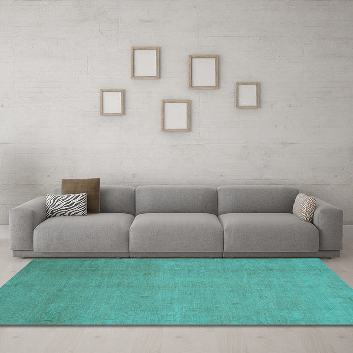 Machine Washable Abstract Light Blue Modern Rug in a Living Room, wshabs2718lblu