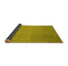 Sideview of Abstract Yellow Modern Rug, abs2718yw