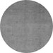 Round Machine Washable Abstract Gray Modern Rug, wshabs2718gry