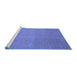 Sideview of Machine Washable Abstract Blue Modern Rug, wshabs2718blu